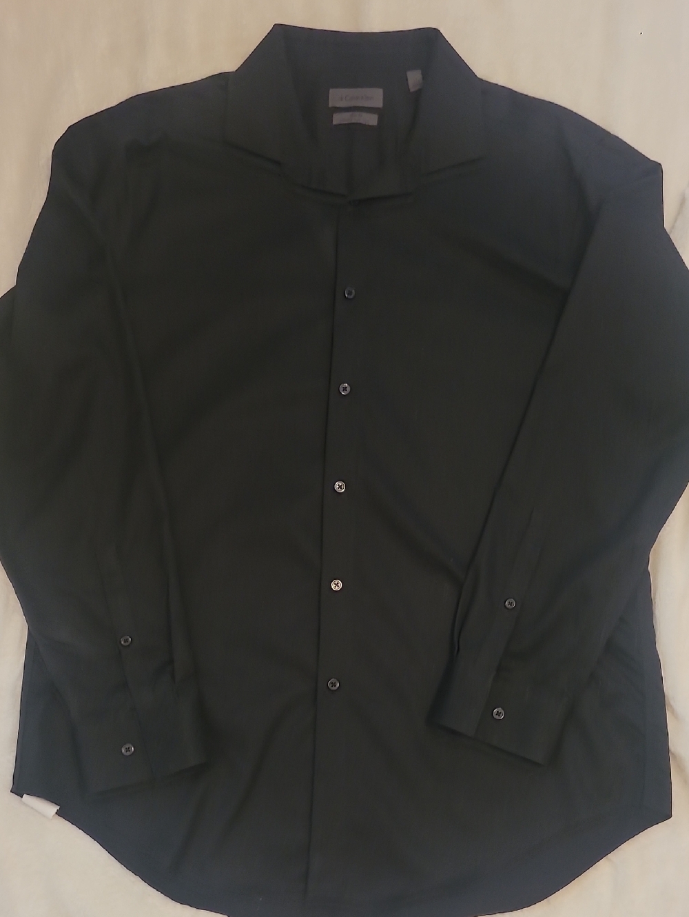 Calvin Klein Black Men's Long-Sleeve Dress Shirt